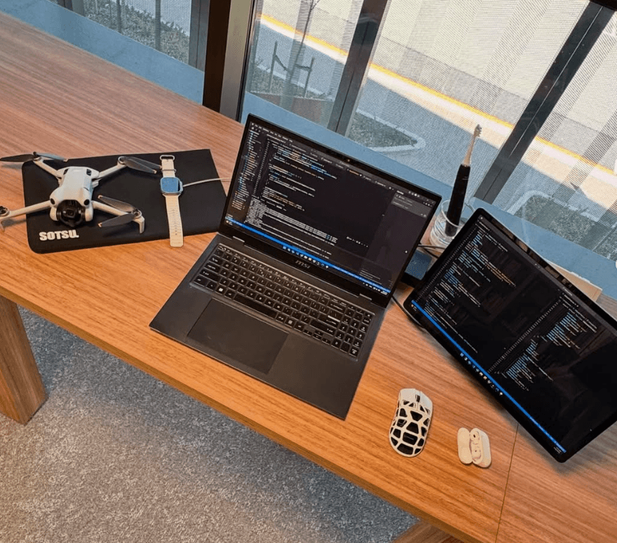 Creative workspace and desk setup tour for content creation and development